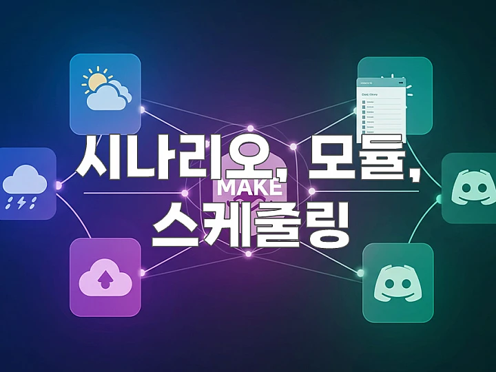 초보자를 위한 메이크(Make) 활용법: 시나리오, 모듈, 스케줄링 총정리 초보자를 위한 메이크(Make) 활용법: 시나리오, 모듈, 스케줄링 총정리