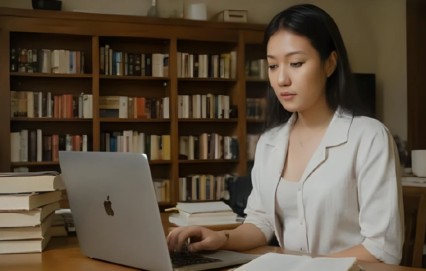 제휴 마케팅 웹사이트를 구축하는 한국인 여성