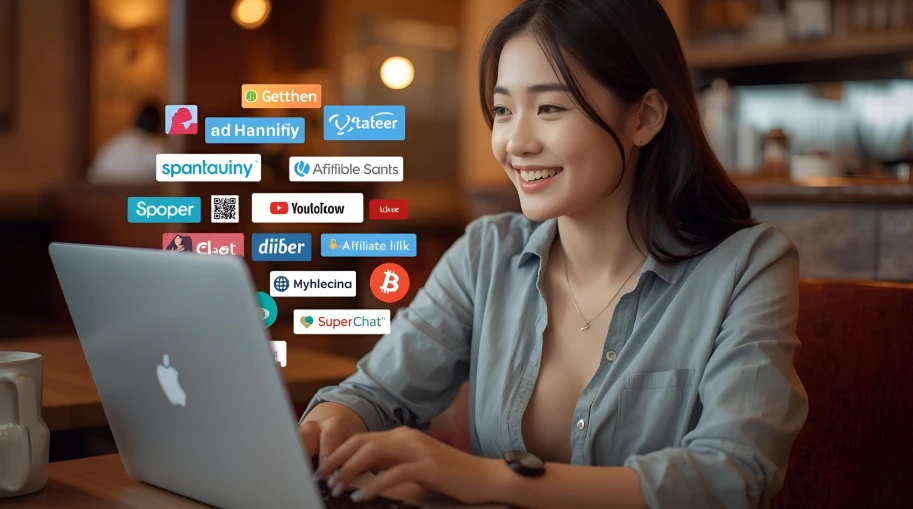 유튜브 채널로 다양한 수익을 창출하는 한국인 여성