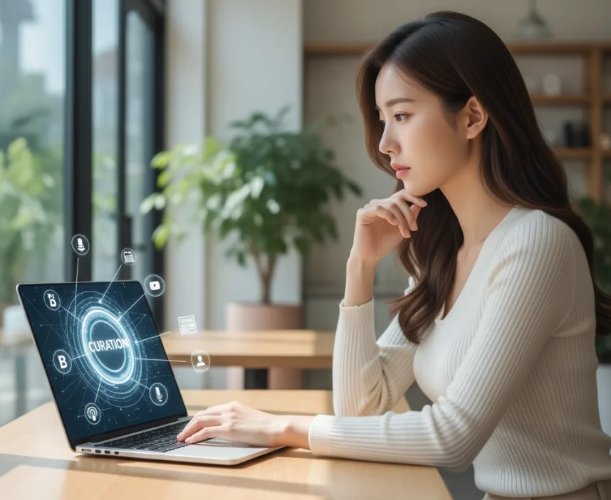 다양한 콘텐츠를 큐레이션하여 보드를 만드는 이미지