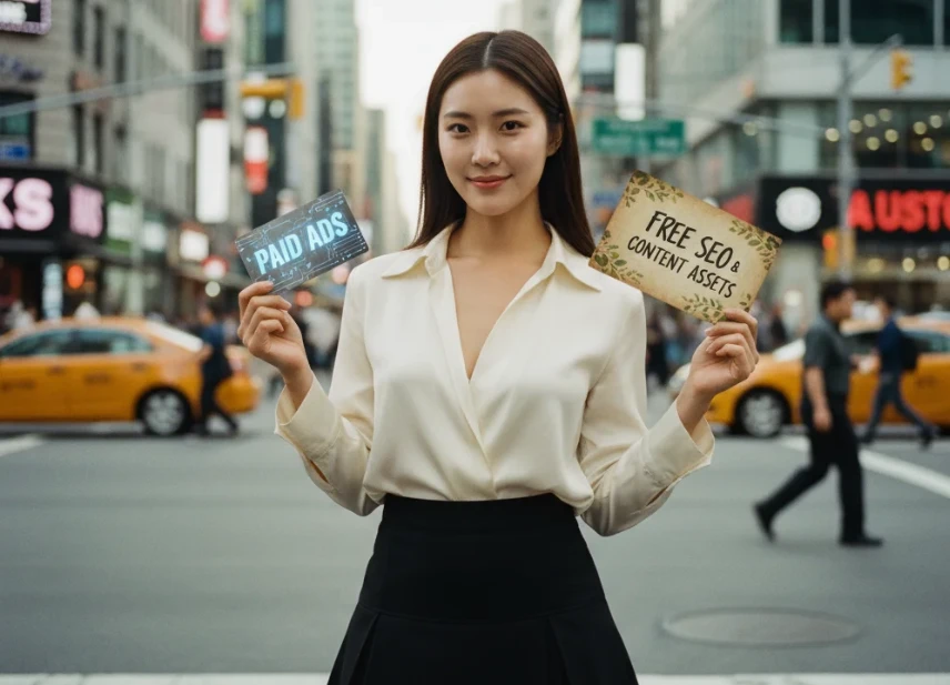 유료와 무료 노출 전략을 조합하여 지속 가능한 고객 유입을 설계하는 20대 한국 여성